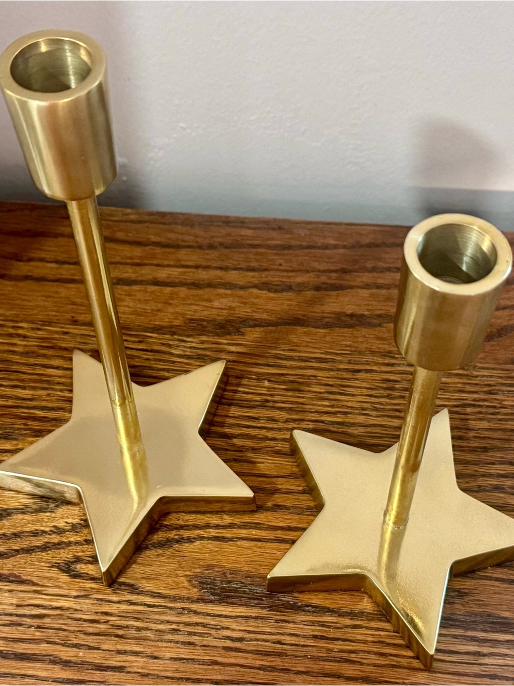 Pottery Barn Gold Star Taper Candle Holder